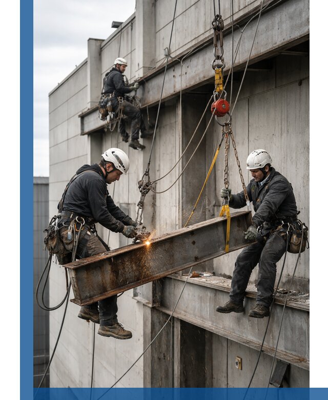 Демонтаж металлоконструкций на высоте в Мончегорске под ключ