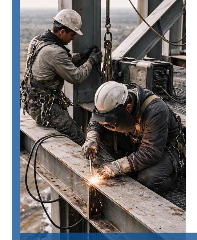 Высотные сварочные работы в Мончегорске для промышленных объектов