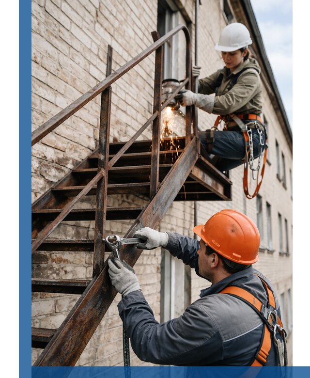 Ремонт и восстановление пожарных лестниц с выездом в Мончегорске