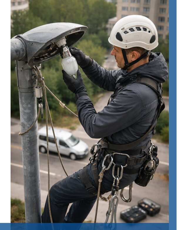 Замена ламп на высоте в Мончегорске от 2525 р. | ВЫСОТНИК-Мнч