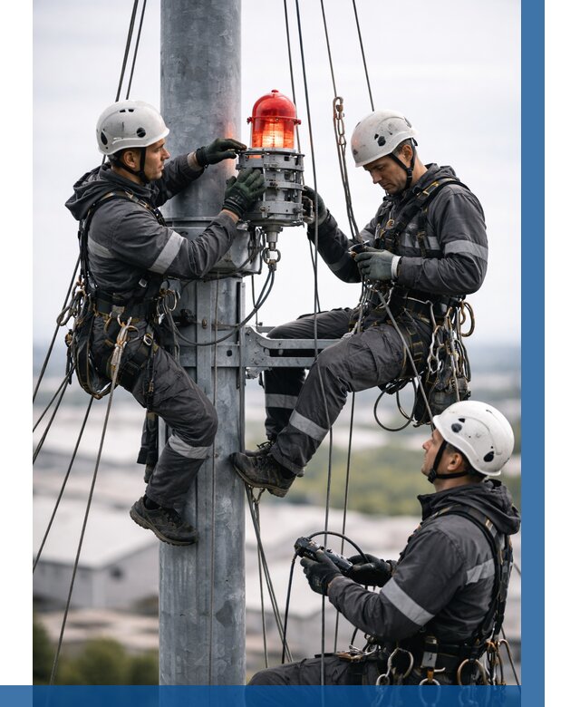 Монтаж заградительных огней в Мончегорске от 8585 р. | ВЫСОТНИК-Мнч