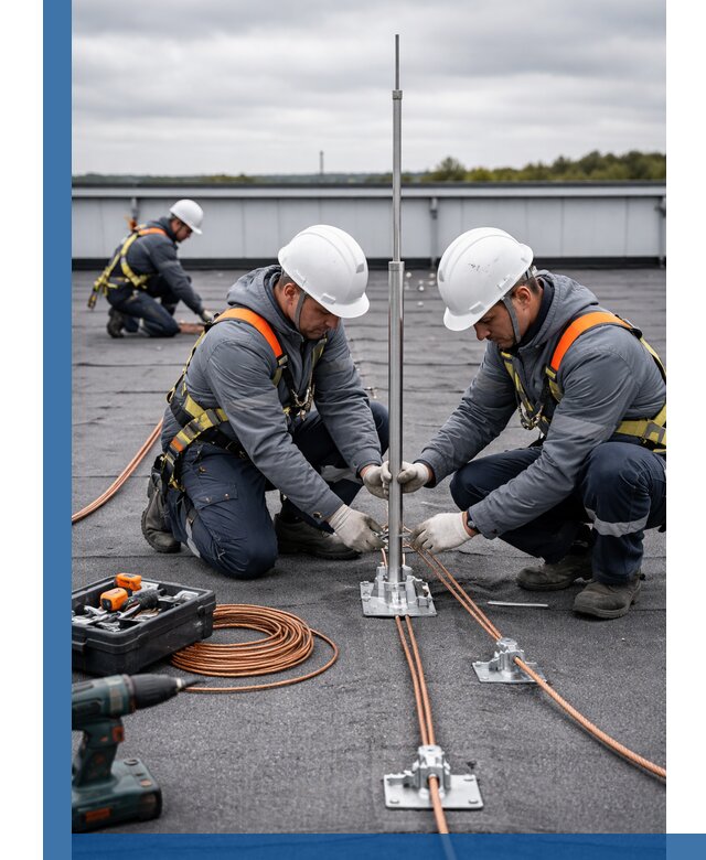 Монтаж молниезащиты на кровле в Мончегорске под ключ с гарантией