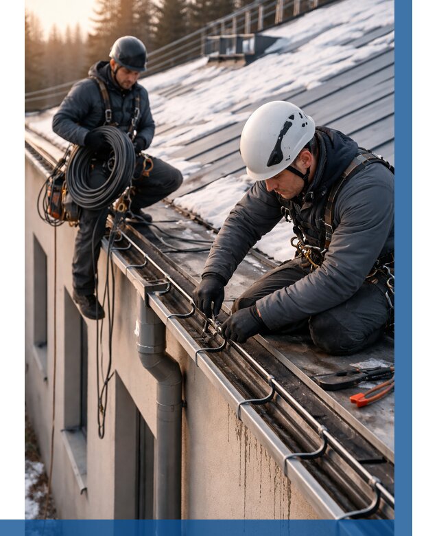 Монтаж греющего кабеля на кровле в Мончегорске от 455 р. | ВЫСОТНИК-Мнч
