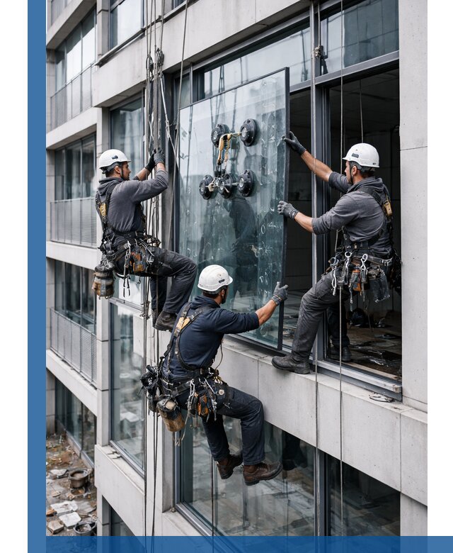 Фасадное остекление и монтаж витражей зданий в Мончегорске под ключ