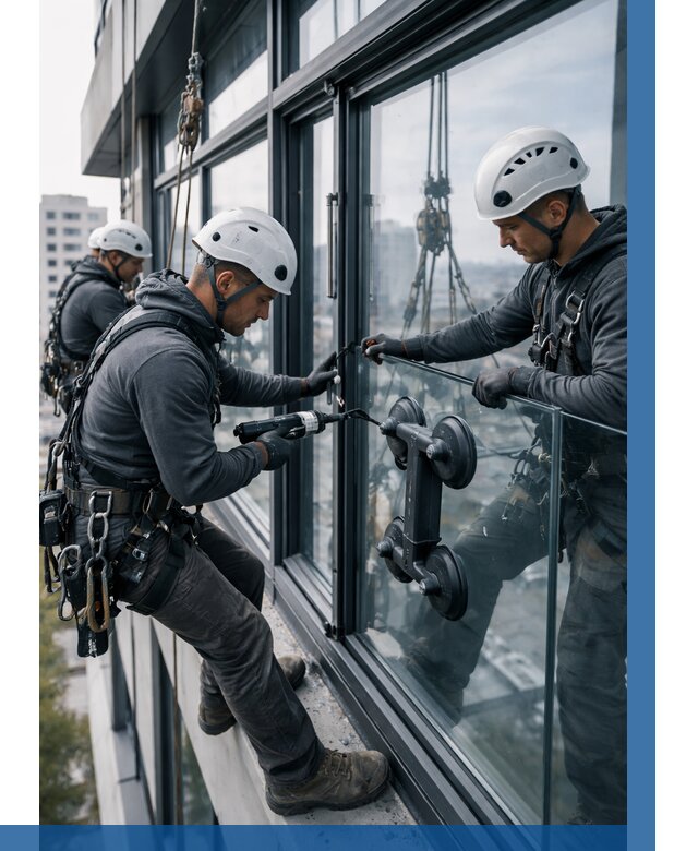 Витражное остекление зданий в Мончегорске от 3535 р. | ВЫСОТНИК-Мнч