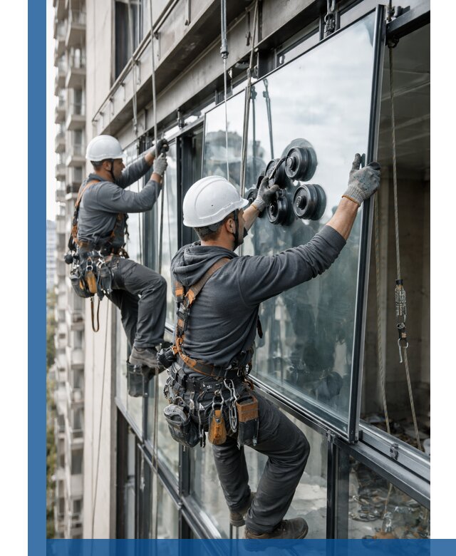 Витражное остекление фасадов и лоджий в Мончегорске под ключ