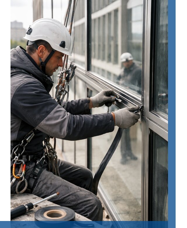 Ремонт витражных конструкций в Мончегорске от 3535 р. | ВЫСОТНИК-Мнч