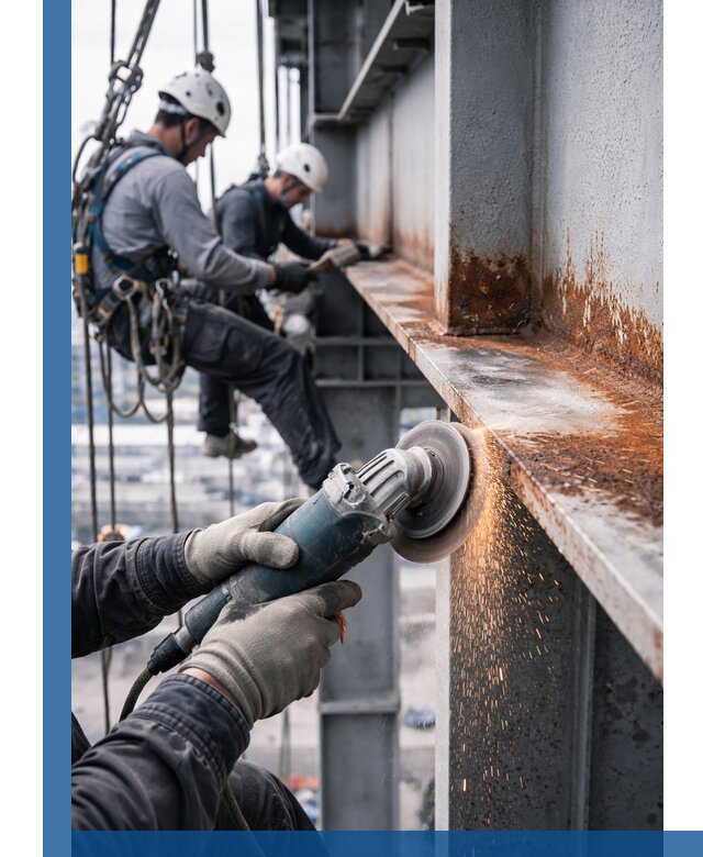 Зачистка металла от ржавчины и подготовка поверхностей в Мончегорске