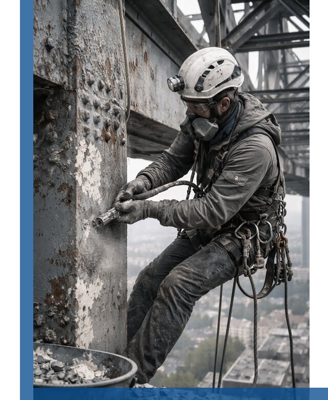 Удаление старой краски с металлических конструкций в Мончегорске