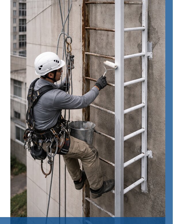 Покраска пожарных лестниц в Мончегорске от 4545 р. | ВЫСОТНИК-Мнч