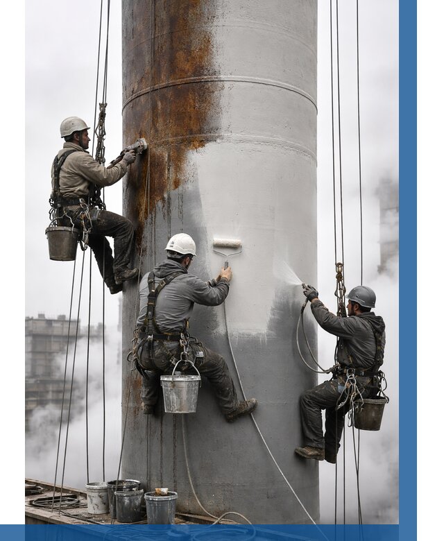 Покраска дымовых труб в Мончегорске от 8585 р. | ВЫСОТНИК-Мнч