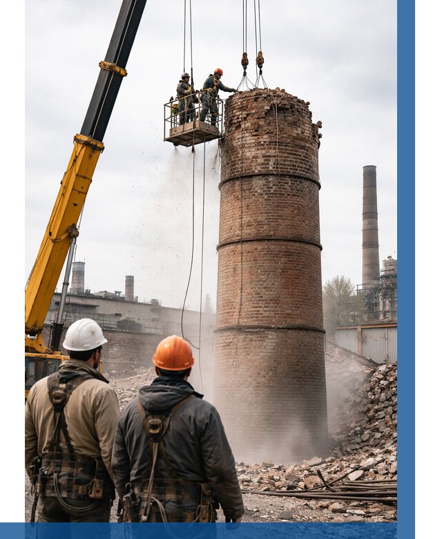 Демонтаж дымовой трубы в Мончегорске от 90900 р. | ВЫСОТНИК-Мнч, смета