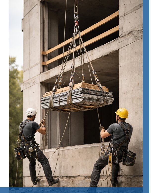 Подъем материала на этаж веревками в Мончегорске от 1515 р. | ВЫСОТНИК-Мнч