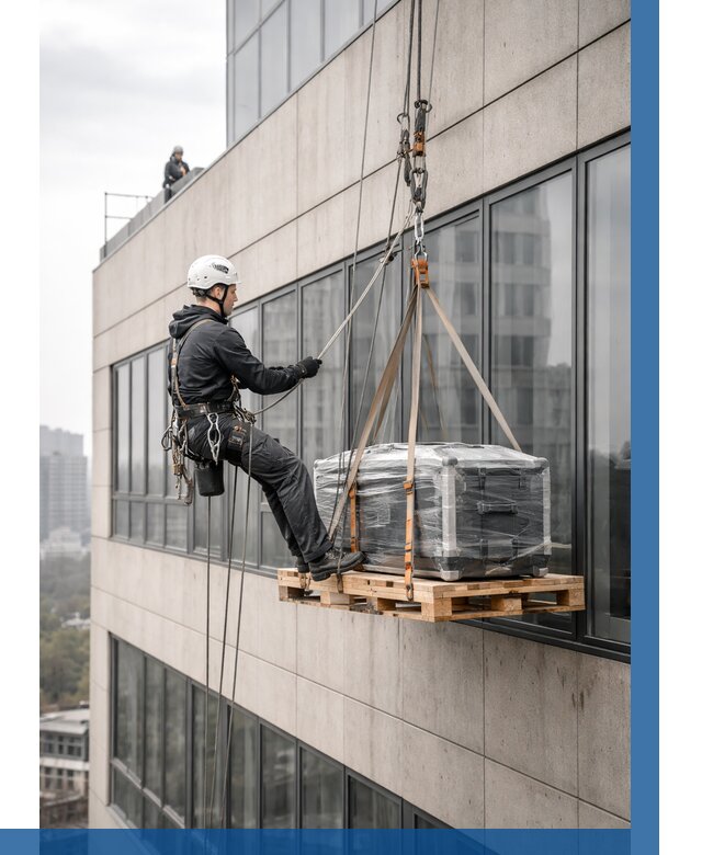 Спуск груза по фасаду в Мончегорске от 3535 р. | ВЫСОТНИК-Мнч