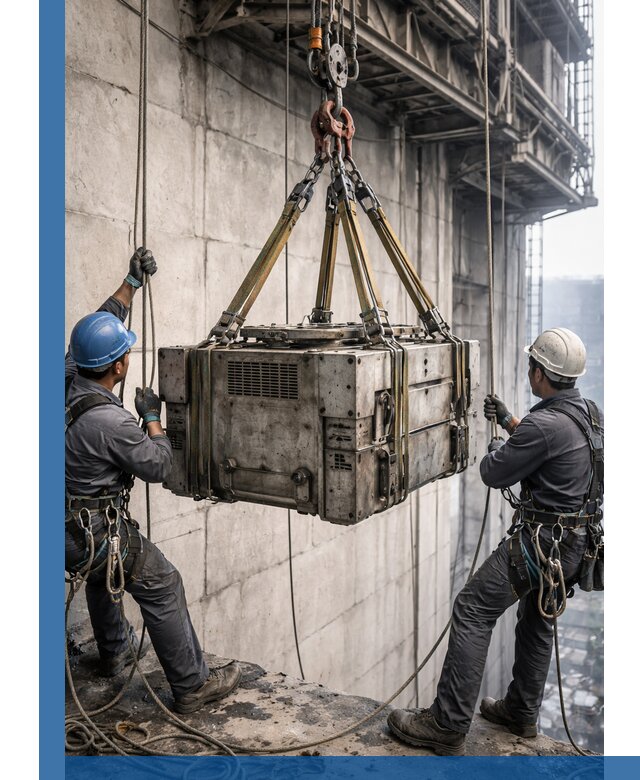 Такелажные работы на высоте, подъем и монтаж грузов в Мончегорске