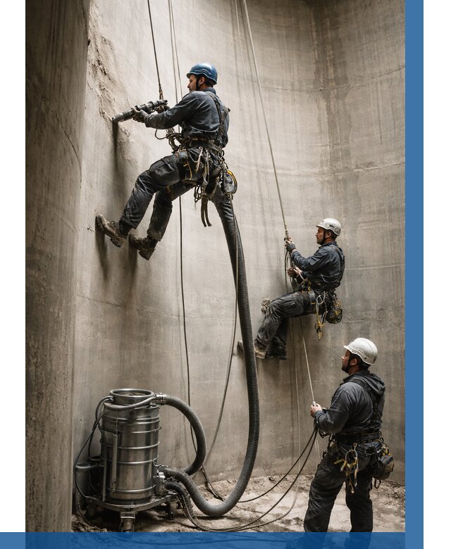 Зачистка силосов в Мончегорске от 4545 р. Договор и смета ВЫСОТНИК-Мнч