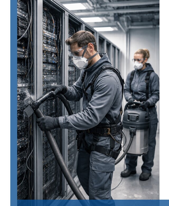 Обеспыливание серверной комнаты в Мончегорске, профессиональная очистка