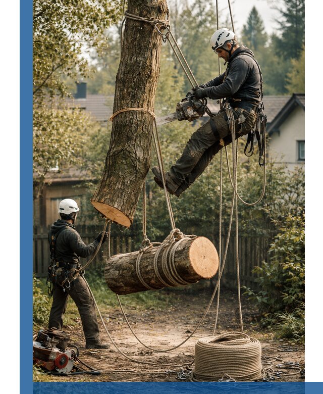 Валка деревьев частями в Мончегорске, безопасно и аккуратно