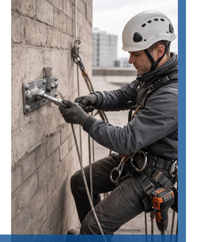 Установка анкерных точек в Мончегорске от 3535 р. | ВЫСОТНИК-Мнч