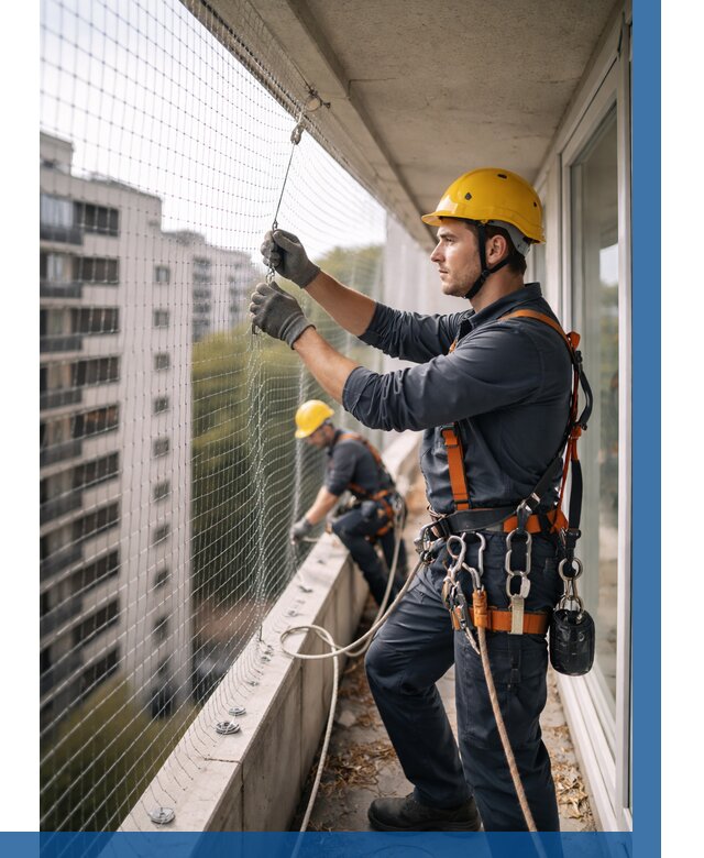 Монтаж сетки от птиц в Мончегорске от 4545 р. | ВЫСОТНИК-Мнч