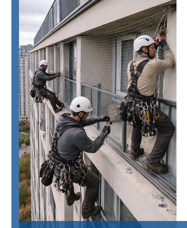 Профессиональный монтаж защитной сетки от птиц в Мончегорске